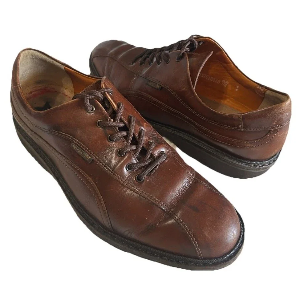 Mephisto Abel Goodyear Welt Mens US 8.5  Oxford Brown Leather Shoes France